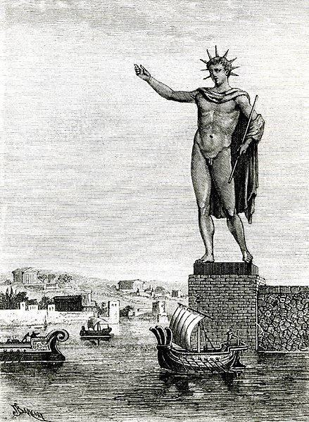 Engraving of the Colossus of Rhodes