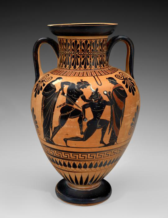 Greek Black Painted Amphora