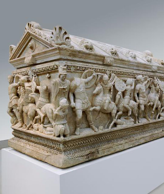 Roman Marble Sarcophagus.