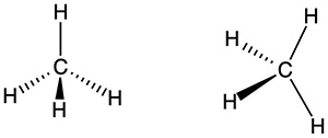 a wedge-bond representation for methane