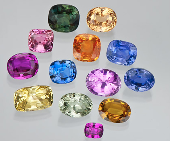 colored spinels.